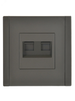 FORTE&PIANO Розетка компьютерная двойная RJ45 кат.5E FP333 серый IEK FP-K20-1-K03 IEK pe825213 фото