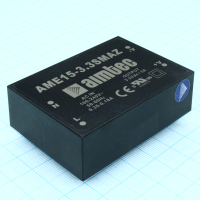 AME15-3.3SMAZ AC/DC, 15Вт, вход 90…264В, выход 3.3В/3А, изоляция 4000В AC, КПД 73%, максимальная емкостная нагрузка не более 4700мкФ, 65x46.5x20.1мм, -40…85°C, пластик AIMTEC pe142462 фото