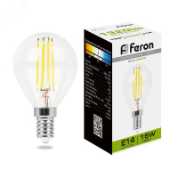 Лампа светодиодная LED 15вт Е14 белый шар FILAMENT 38250 Feron pe801918 фото