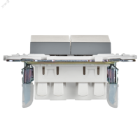 SKANDY Выключатель 2-клавишный проходной 10А SK-V05Gr серый IEK SK-V22-0-10-K03 IEK pe796799 фото