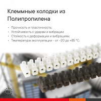 Колодка клеммная полипропилен 12х2.5мм винт. п/п OK-431-12-PLP 43112PL/B DKC pe711807 фото