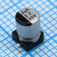 TS13CA1H2R2MBT000R SMD Конденсатор алюминиевый электролитический 50В, 2.2мкФ ±20%, размер 4 X 5.8мм, 2.9 Ом, 60мА, 2000ч, 105С SUNTAN pe684929 фото