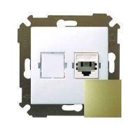 Розетка телефонная СП Simon34 RJ11 механизм бронз. Simon 34480-036 Simon pe824705 фото