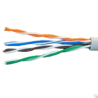 Кабель витая пара U/UTP кат.5E 4х2х24AWG solid CCA PVC сер. (м) 01-0302 Net.on pe577153 фото