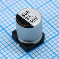 TS13CA1H330MGT000R SMD Конденсатор алюминиевый электролитический 50В, 33мкФ ±20%, размер 6.3 X 7.7мм, 0.68 Ом, 185мА, 3000ч, 105С SUNTAN pe684930 фото