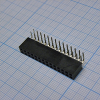 DS1024-2X14R2 Гнездо на плату угловое 2x14 конт., шаг 2.54 мм., длина 8.5мм CONNFLY pe300418 фото