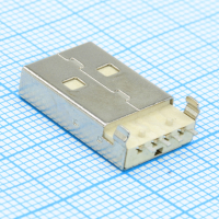 DS1098-WN0 Разъем USB A вилка угловая на плату, белый изолятор, монтаж SMT CONNFLY pe522882 фото