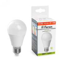 Лампа светодиодная низковольтная LED 12вт 12-24-36-48в Е27 белый 48729 Feron pe802179 фото