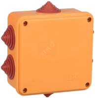 Коробка расп. огн. ПС 100х100х50мм 4P 6мм2 IP55 6 вв. UKF30-100-100-050-4-6-09 IEK pe704387 фото