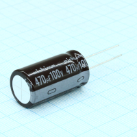 UPW2A471MHD Конденсатор алюминиевый электролитический 470мкФ ±20% 100В (16 х 31.5мм) радиальные выводы 7.5мм 1310мА 8000час 105°С автомобильного применения россыпь NICHICON pe390531 фото