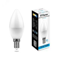 Лампа светодиодная LED 11вт E14 дневной матовая свеча 25943 Feron pe801924 фото