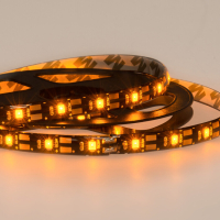 Лента светодиодная 5В, SMD2835, 4,8Вт/м, 60 LED/м, желтый, 8мм, 1м, с USB коннектором, черная, IP65 141-382 Lamper pe738436 фото