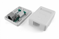 Розетка компьютерная 1-м ОП SB1-1-8P8C-C5e-SH-WH RJ45 (8P8C) кат.5E экранир. Dual IDC 430229 Hyperline pe577412 фото