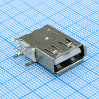 DS1095-01-WNR0 Разъем USB A розетка угловая на плату, белый изолятор, монтаж в отверстия CONNFLY pe522884 фото