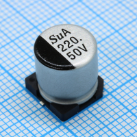 TS13CA1H221MKT000R SMD Конденсатор алюминиевый электролитический 50В, 220мкФ ±20%, размер 10 X 10.5мм, 0.18 Ом, 560мА, 5000ч, 105С SUNTAN pe684933 фото