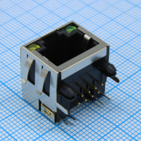 L-KLS12-108-8P8C-1X1-2-Y/G-0-04 Розетка 8P8C (RJ45) со светодиодами угловая монтаж в отверстие KLS pe566661 фото