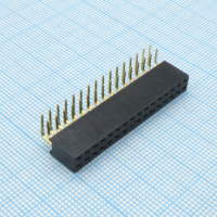 DS1024-2X16R2 Гнездо на плату угловое 2x16 конт., шаг 2.54 мм., длина 8.5мм CONNFLY pe391302 фото
