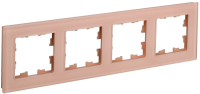 BRITE Рамка 4-мест. РУ-4-2-БрП стекло персиковый матовый BR-M42-G-31-K96 IEK pe714121 фото