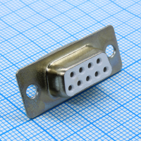 DS1033-09FWNSISS-CT Разъем D-Sub, розетка 9 контактов под пайку, белый изолятор CONNFLY pe552074 фото