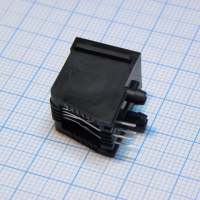 KLS12-143-4P4C-W-1-01 PCB Modular Jack 57 Series,4P4C,With Panel,Black,Fu