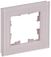 BRITE Рамка 1-мест. РУ-1-2-Бр стекло розовый матовый BR-M12-G-31-K14 IEK pe746123 фото