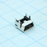 513870578 Разъем Mini USB тип B, USB 2.0, розетка, 5 вывод(-ов), Поверхностный Монтаж, Прямой Угол Molex pe461197 фото
