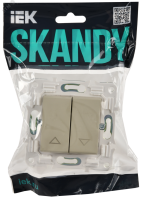 SKANDY Выключатель жалюзи 10А SK-V12B бежевый IEK SK-V15-0-10-K10 IEK pe796813 фото