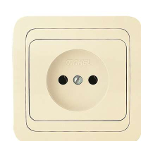 Розетка 1-м СП Mimoza 16А IP20 без заземл. крем./крем. 25022 Makel pe555918 фото