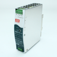 SDR-75-12 Преобразователь AC-DC на DIN-рейку  75Вт, выход 12В/6.3A (пиковый 9.375А), рег. вых 12...14В, вход 88…264V AC, 47…63Гц /124…370В DC, изоляция 3000В AC, в кожухе  32х125.2х102мм, -30…+70°С Me pe303502 фото