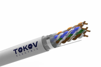 Кабель витая пара SF/UTP 4х2х24AWG (0.52мм) кат.5E PVC TOKOV PRO Fluke tested (м) TOKOV ELECTRIC TKP-C06-SF/UTP-42-5E-305 TOKOV ELECTRIC pe1067407 фото