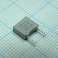 BFC237011104 Пленочный конденсатор 0,1мкФ 63VDC/40VAC ±10% 7,2х2,5х6,5мм 100°C VISHAY pe183951 фото