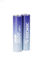 Аккумулятор 18650 Li-ion 2600мА.ч без защиты (уп.2шт) КОСМОС KOC18650Li-ion26US2 Космос pe583055 фото