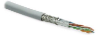 Кабель витая пара SF/UTP кат.5E 4 пары 24 AWG ОЖ solid экран-фольга + медн. оплетка LSZH -20град.C-+75град.C SFUTP4-C5E-S24-IN-LSZH-GY-305 сер. (уп.305м) 246264 Hyperline pe577168 фото