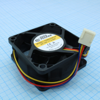 YDM6025B12F1 Вентилятор 12В 60х60x25 B, 2.04W, 5000 об/мин, 43.3м3/час, 37.7дБ, подшипник качения, FG, PWM, тип вывода - провод, разъем 4 конт YCCFAN pe529297 фото