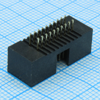 DS1064-16-20V8BB-3A Разъем штыревой двухрядный, вилка прямая на плату 20 контактов 2х10, шаг 1.27мм, межрядное расстояние 2.54мм CONNFLY pe549777 фото
