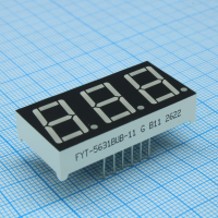 FYT-5631BUB-11 3-х разрядный индикатор 14,2мм/синий ультра/470нм/80-90мКд/ОА FORYARD pe527250 фото