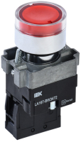 Кнопка LA167-BW3472 d=22мм RC 1р с подсвет. красная BBT20-BW3472-2-12-67-K04 IEK pe734866 фото