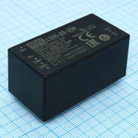 LDH-25-350 DC/DC LED понижающий, вход 9.5…32В, выход 12.5…72В/0.35А, КПД до 95%, вход DIMM 2 in 1, 52.4x27.2x24мм, DIP, -40…70°C, пластик Mean Well pe428178 фото
