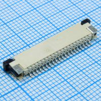 DS1020-07-20VBT1B-R Разъем FPC 20 конт. шаг 1.00 мм SMT ZIF, поверхн. монтаж на плату, горизонт. (с нулевым усил., верхние 