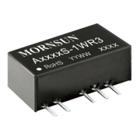 A1505S-1WR3 Преобразователь DC/DC 1 Вт, вход 15 VDC, c 2 выходами, SIP на плату MORNSUN pe1015699 фото