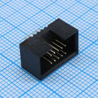 DS1064-16-10V8BB-3A Разъем штыревой двухрядный, вилка прямая на плату 10 контактов 2х5, шаг 1.27мм, межрядное расстояние 2.54мм CONNFLY pe523155 фото
