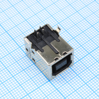 L-KLS1-151-B Разъем USB тип B розетка на плату черная,  угловая KLS pe568980 фото