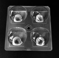 ALST50D4LED5050T4B Групповая квадратная линза 2x2 на 4 светодиода 5050/3535 эфф=93% диаграмма T4, 50x50мм, PC ASAHI OPTICS pe521620 фото