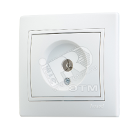 Розетка телевизионная проходная TV СП Mira бел./бел. 701-0202-129 Lezard pe556181 фото