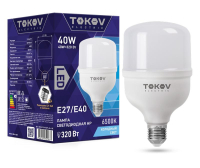 Лампа светодиодная 40Вт HP 6500К Е40/Е27 176-264В TKE-HP-E40/E27-40-6.5K TOKOV ELECTRIC pe575637 фото