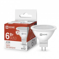 Лампа светодиодная LED-JCDR-VC 6Вт рефлектор 4000К нейтр. бел. GU5.3 530лм 230В 4690612020372 IN HOME pe575893 фото