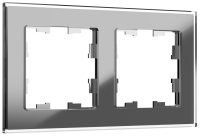 Рамка 2-м BRITE РУ-2-2-БрСе стекло сер. BR-M22-G-K03 IEK pe586645 фото