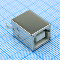 DS1099-01-WN0 Разъем USB B розетка прямая на плату, белый изолятор, монтаж в отверстия CONNFLY pe552087 фото
