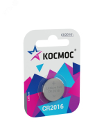 Элемент питания литиевый CR2016 1хBL (блист.1шт) KOC20161BL Космос pe583319 фото