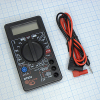 DT-832 Мультиметр цифровой. Тест диодов, транзисторов, прозвон цепей, генератор меандра измерение тока, напряжения, сопротивления и других параметров. S-Line pe135577 фото